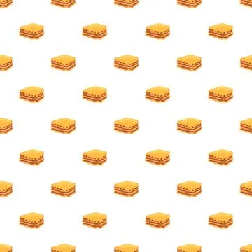 Seamless pattern with italian lasagna slices repeating food Stock Illustration