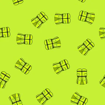 Seamless pattern jacket safe vest cartoon vector Stock Illustration