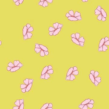 Seamless pattern japan sakura cherry blossom cartoon vector イラスト素材