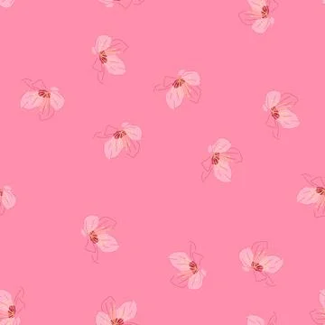 Seamless pattern japan sakura cherry blossom cartoon vector イラスト素材