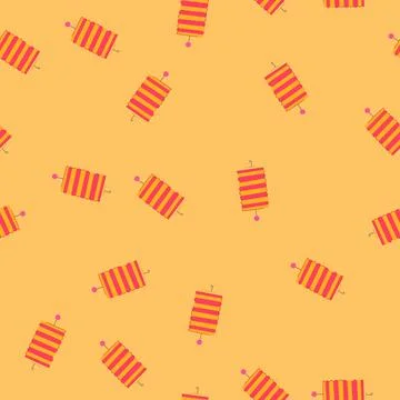 Seamless pattern japanese asian lantern cartoon vector Illustrazione stock