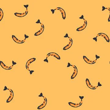 Seamless pattern japanese koi fish carp cartoon vector Stock Illustration