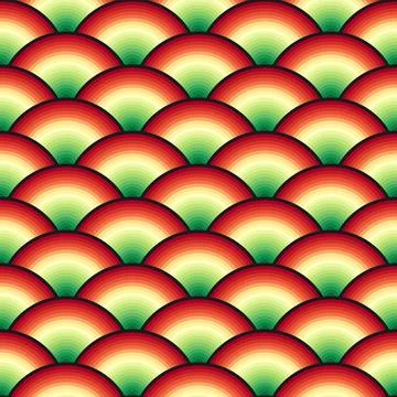 Seamless pattern with japanese red fish scales 库存插图