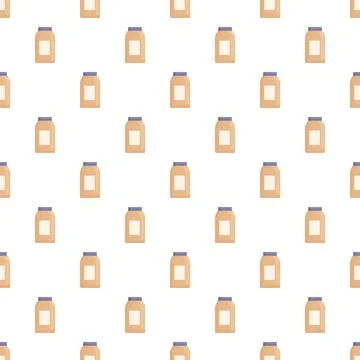 Seamless pattern with jars packaging food product design Stock Illustration