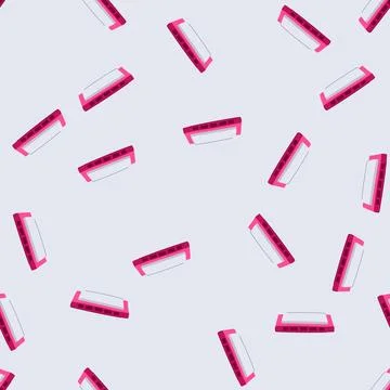 Seamless pattern jazz harmonica cartoon vector 库存插图