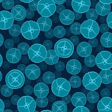 Seamless pattern with jellyfish in the water Illustrazione stock