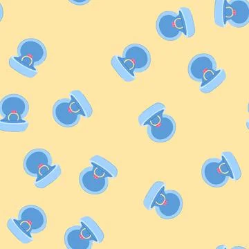 Seamless pattern jewelry proposal ring box cartoon vector Stock Illustration