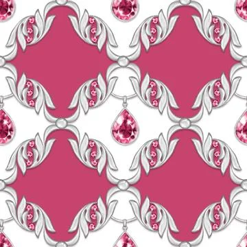 Seamless pattern with jewerly Stock Illustration