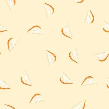 Seamless pattern jicama root slice single cross section Illustrazione stock