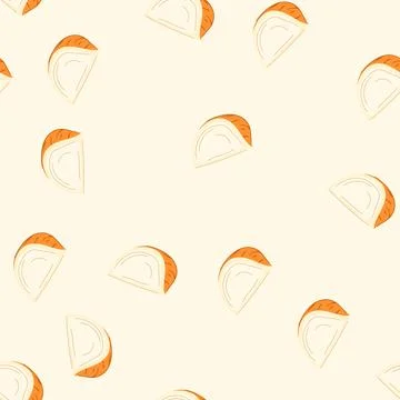 Seamless pattern jicama root slice nutritious tropical vegetable food Stock Illustration