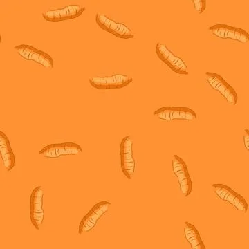 Seamless pattern jicama root vegetable isolated on white background Stock Illustration