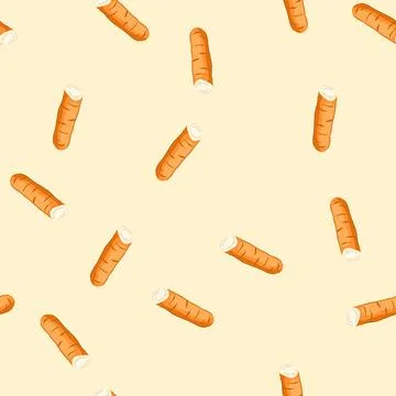 Seamless pattern jicama root vegetable showing raw texture Stock Illustration