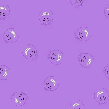 Seamless pattern joke comic face cartoon vector Stock Illustration