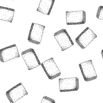 Seamless pattern jot notepad sketch hand drawn イラスト素材