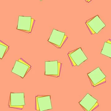 Seamless pattern jotter memo paper cartoon vector イラスト素材