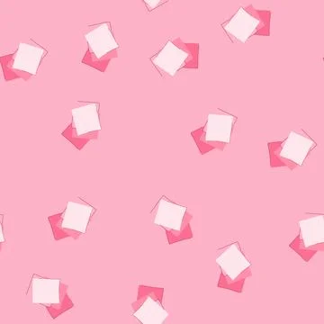 Seamless pattern jotter memo paper cartoon vector Stock Illustration