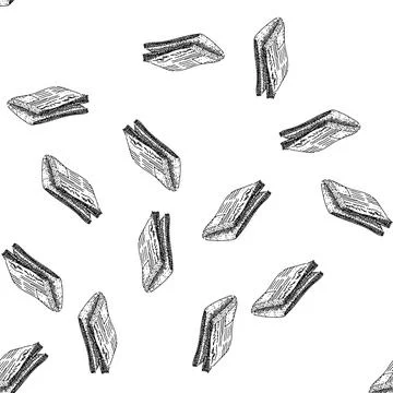Seamless pattern journalism newspaper sketch hand drawn イラスト素材