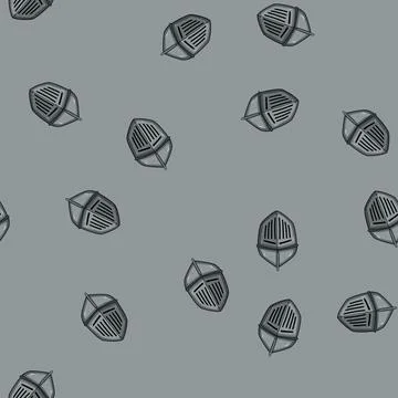 Seamless pattern jousting knight helmet cartoon vector Stock Illustration