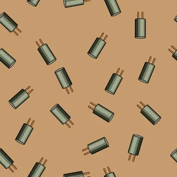 Seamless pattern jug microchip cartoon vector イラスト素材