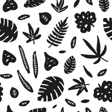Seamless pattern with jungle leaves. Illustrazione stock