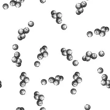 Seamless pattern juniper berry blue sketch hand drawn イラスト素材