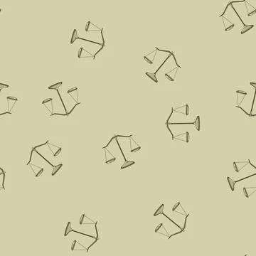 Seamless pattern justice balance scale cartoon vector Illustrazione stock