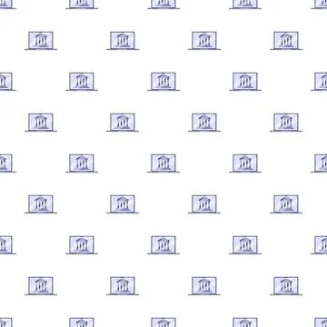 Seamless pattern with justice concept laptops Stock Illustration