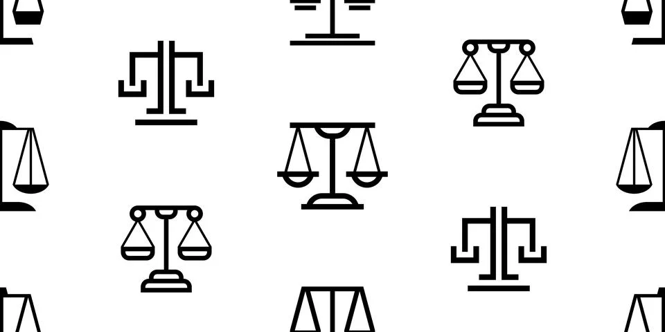 Seamless pattern with Justice law Stock Illustration