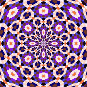 Seamless pattern kaleidoscopic texture background Stock Illustration