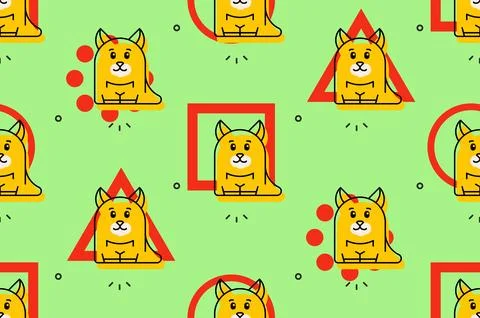Seamless pattern with Kangaroos Stock Illustration