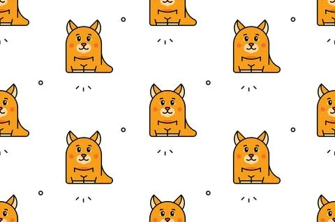 Seamless pattern with Kangaroos Stock Illustration