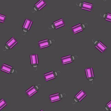 Seamless pattern kareem arabic lantern cartoon vector 스톡 일러스트
