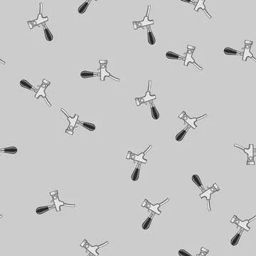 Seamless pattern keg beer tap cartoon vector Stock Illustration