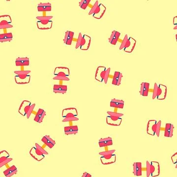 Seamless pattern kerosene camping lamp cartoon vector Stock Illustration
