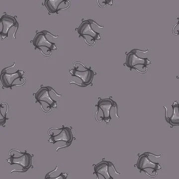 Seamless pattern kettle vintage teapot cartoon vector sign Stock Illustration