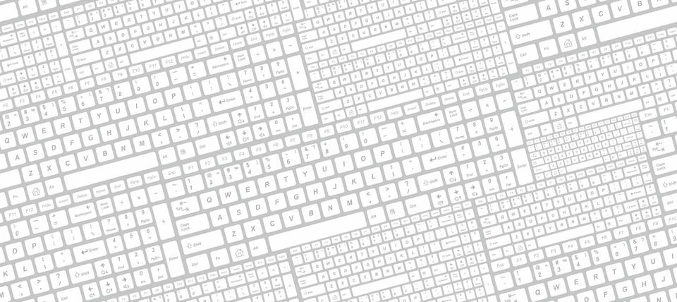 Seamless pattern with Keyboard keys Stock Illustration