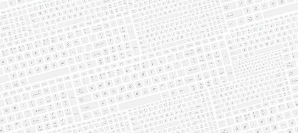 Seamless pattern with Keyboard keys Illustrazione stock