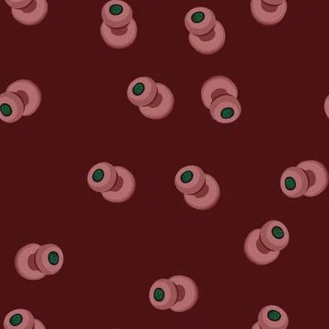 Seamless pattern keyless fingerprint door lock cartoon vector Stock Illustration