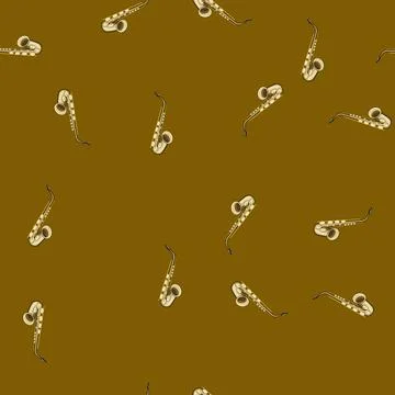 Seamless pattern keys saxophone cartoon vector Stock Illustration