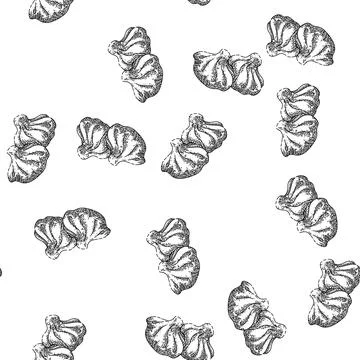 Seamless pattern khinkali georgia sketch hand drawn Stock Illustration