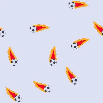 Seamless pattern kick speed soccer ball cartoon vector 스톡 일러스트