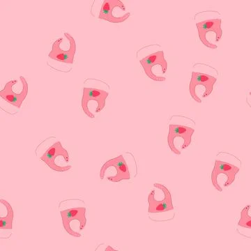 Seamless pattern kid bib cartoon vector Stock Illustration