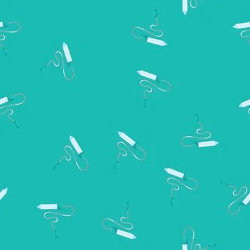 Seamless pattern kid nasal aspirator cartoon vector Illustrazione stock
