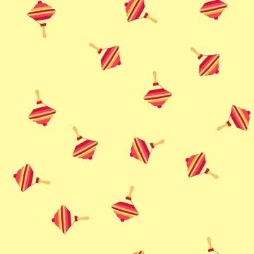 Seamless pattern kid spinning top cartoon vector 스톡 일러스트