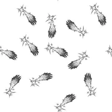 Seamless pattern kid star fall sketch hand drawn Illustrazione stock