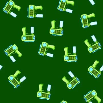 Seamless pattern kids bubble gun toy cartoon vector Illustrazione stock