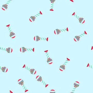 Seamless pattern kids bubblegum machine cartoon vector Stock Illustration