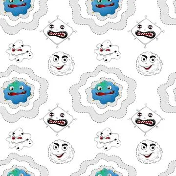 Seamless pattern with kid's theme 스톡 일러스트