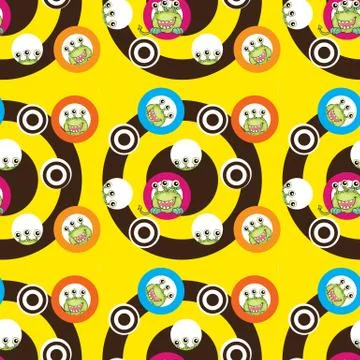 Seamless pattern with kid's theme Stock Illustration