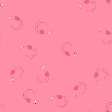 Seamless pattern kids worm cartoon cartoon vector Stock Illustration